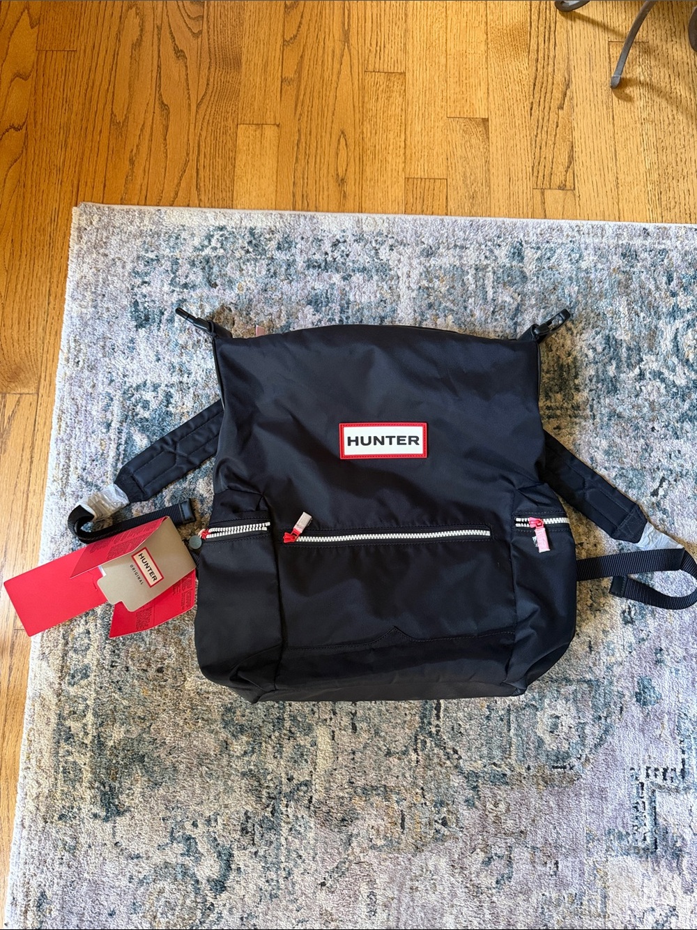 HUNTER Top Clip Backpack Bag Black NWT